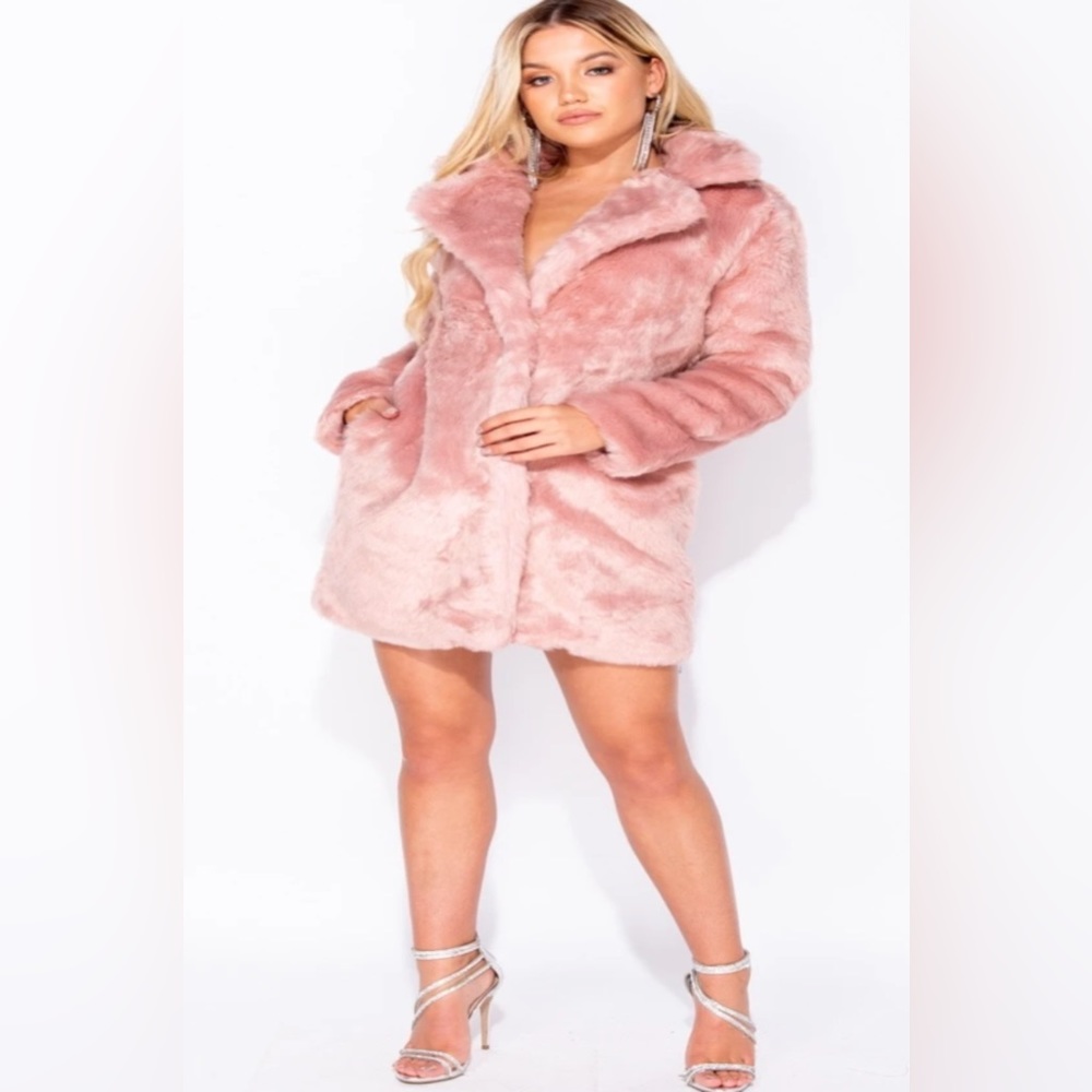 DARWIN FUR COAT with 2 closures in front